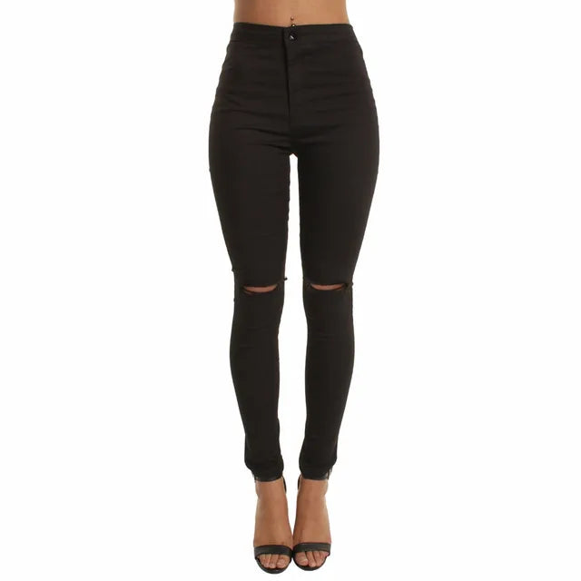 Magas Derekú Skinny Jeans – Kényelmes és Divatos