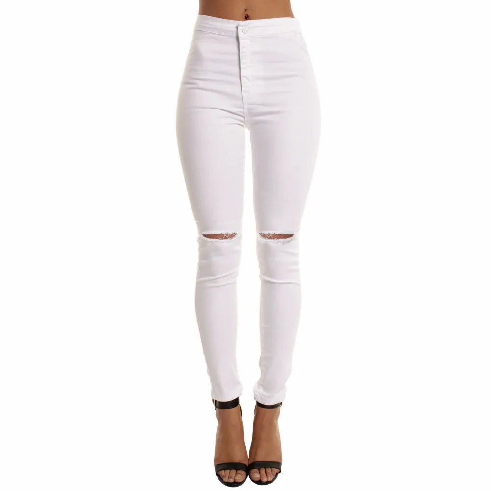 Magas Derekú Skinny Jeans – Kényelmes és Divatos
