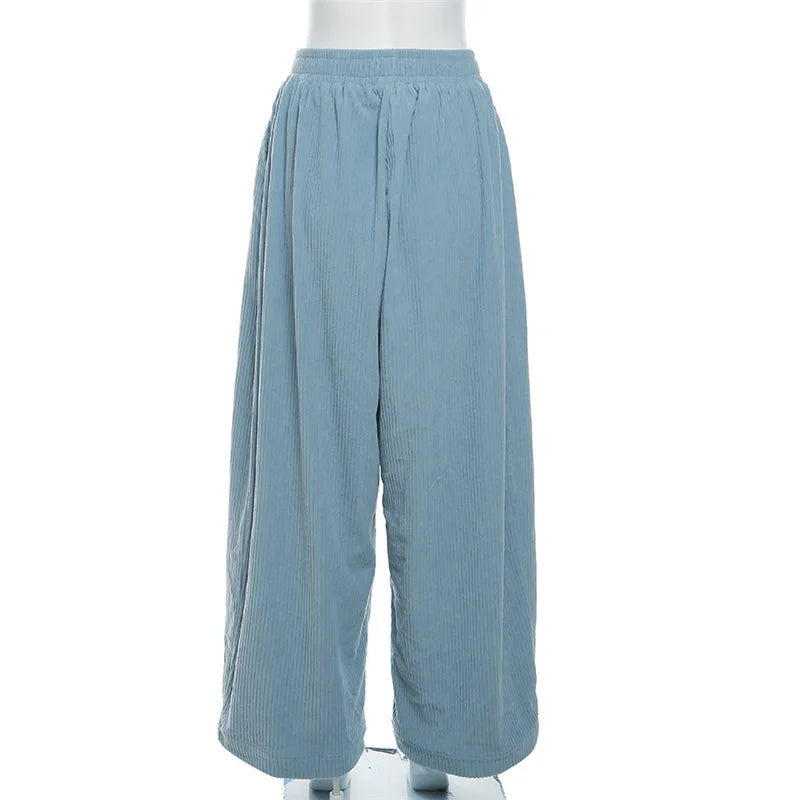 Corduroy oversized női nadrág – laza és stílusos mindennapokra