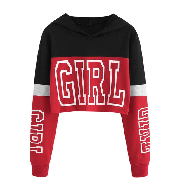 Harajuku Kapucnis Pulóver Női Streetwear Crop Top Hoodie