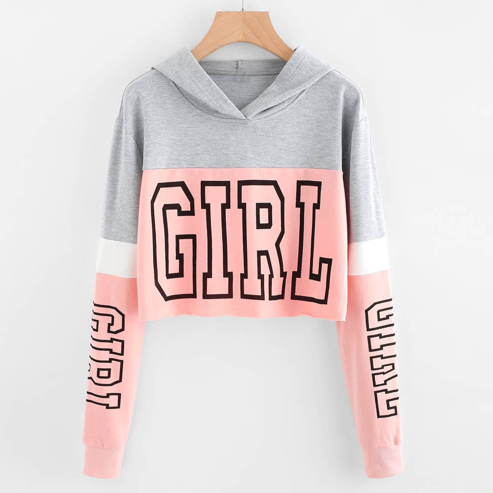 Harajuku Kapucnis Pulóver Női Streetwear Crop Top Hoodie