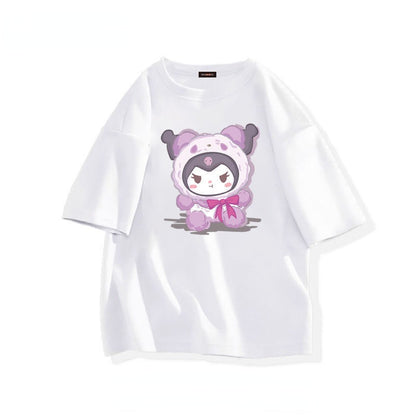 Kawaii Sanrio Kuromi T-shirt – Aranyos Anime Stílusú Póló Rajongóknak