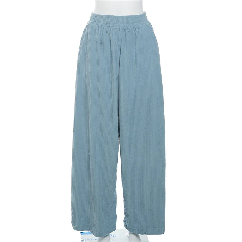 Corduroy oversized női nadrág – laza és stílusos mindennapokra