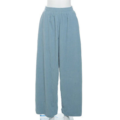 Corduroy oversized női nadrág – laza és stílusos mindennapokra