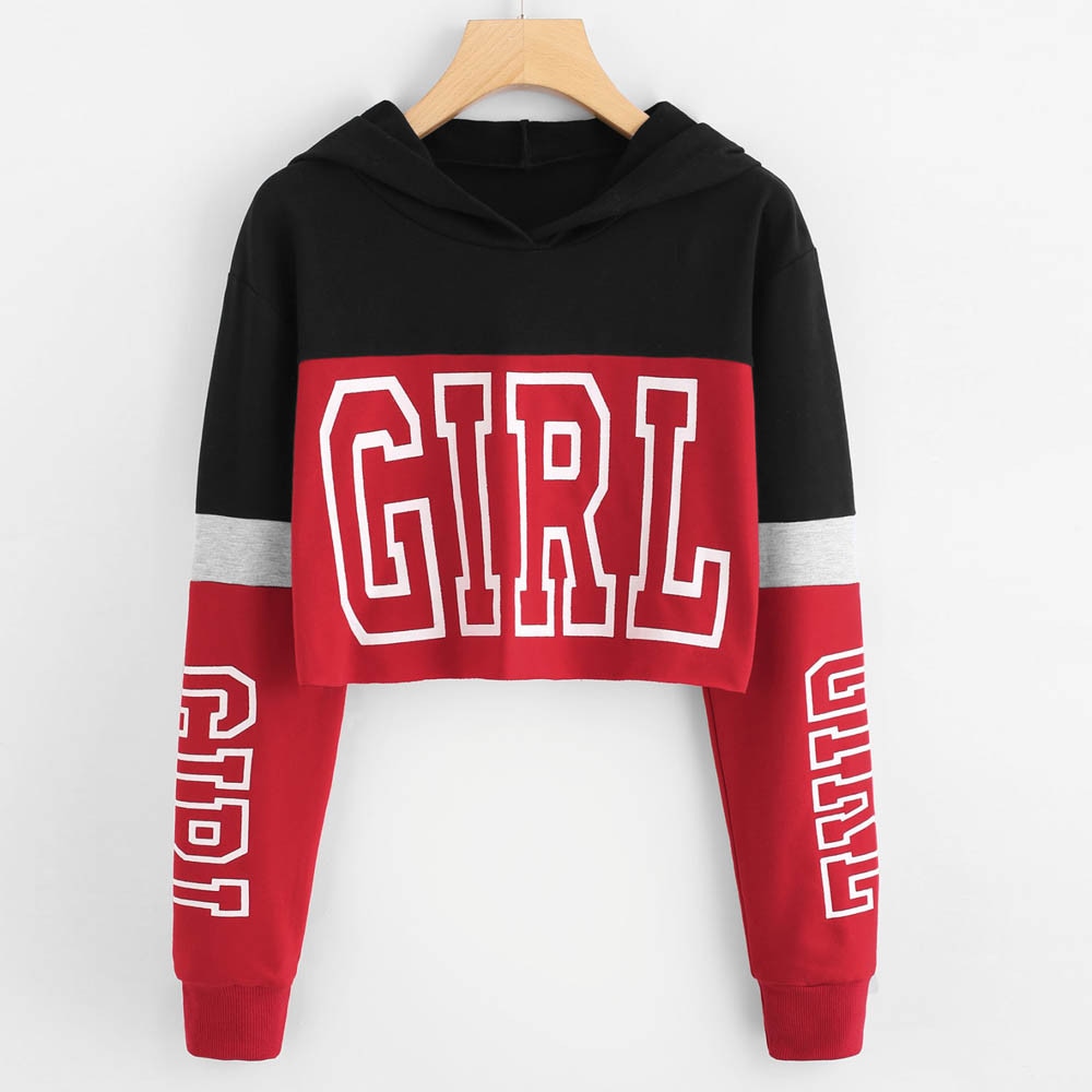 Harajuku Kapucnis Pulóver Női Streetwear Crop Top Hoodie