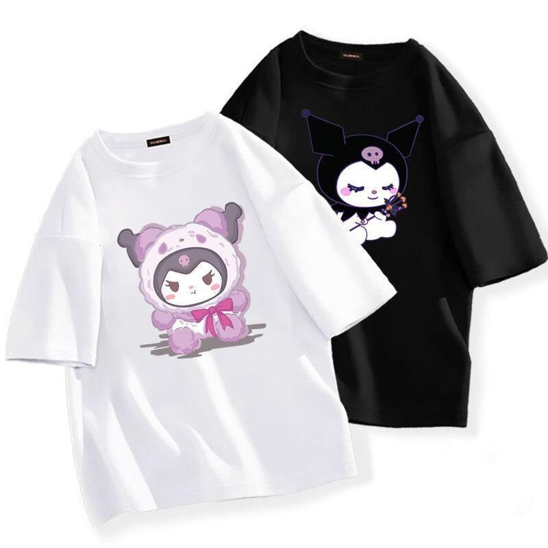 Kawaii Sanrio Kuromi T-shirt – Aranyos Anime Stílusú Póló Rajongóknak