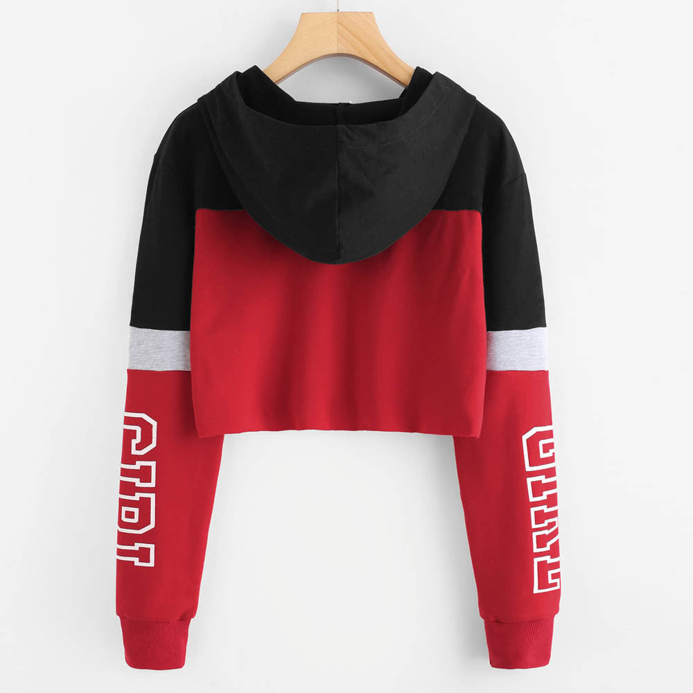 Harajuku Kapucnis Pulóver Női Streetwear Crop Top Hoodie