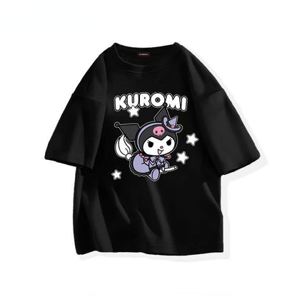 Kawaii Sanrio Kuromi T-shirt – Aranyos Anime Stílusú Póló Rajongóknak