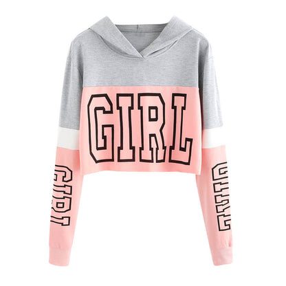 Harajuku Kapucnis Pulóver Női Streetwear Crop Top Hoodie