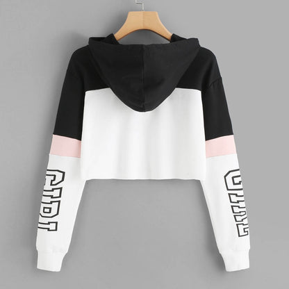 Harajuku Kapucnis Pulóver Női Streetwear Crop Top Hoodie