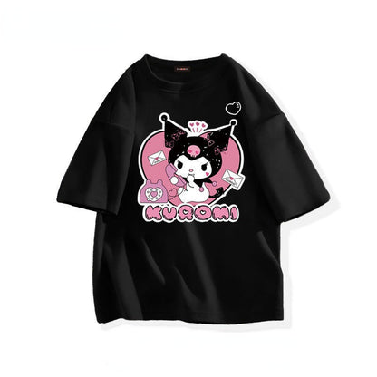 Kawaii Sanrio Kuromi T-shirt – Aranyos Anime Stílusú Póló Rajongóknak